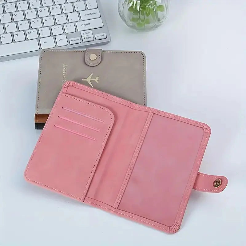 Travel Portfolio Organizer, 1 Count Pu Leather Multi-Functional Passport Bag, Passport Holder with Card Slot, Passport Wallet, Passport Cover, Travel Document Holder, Travel Accessories, Travel Essentials