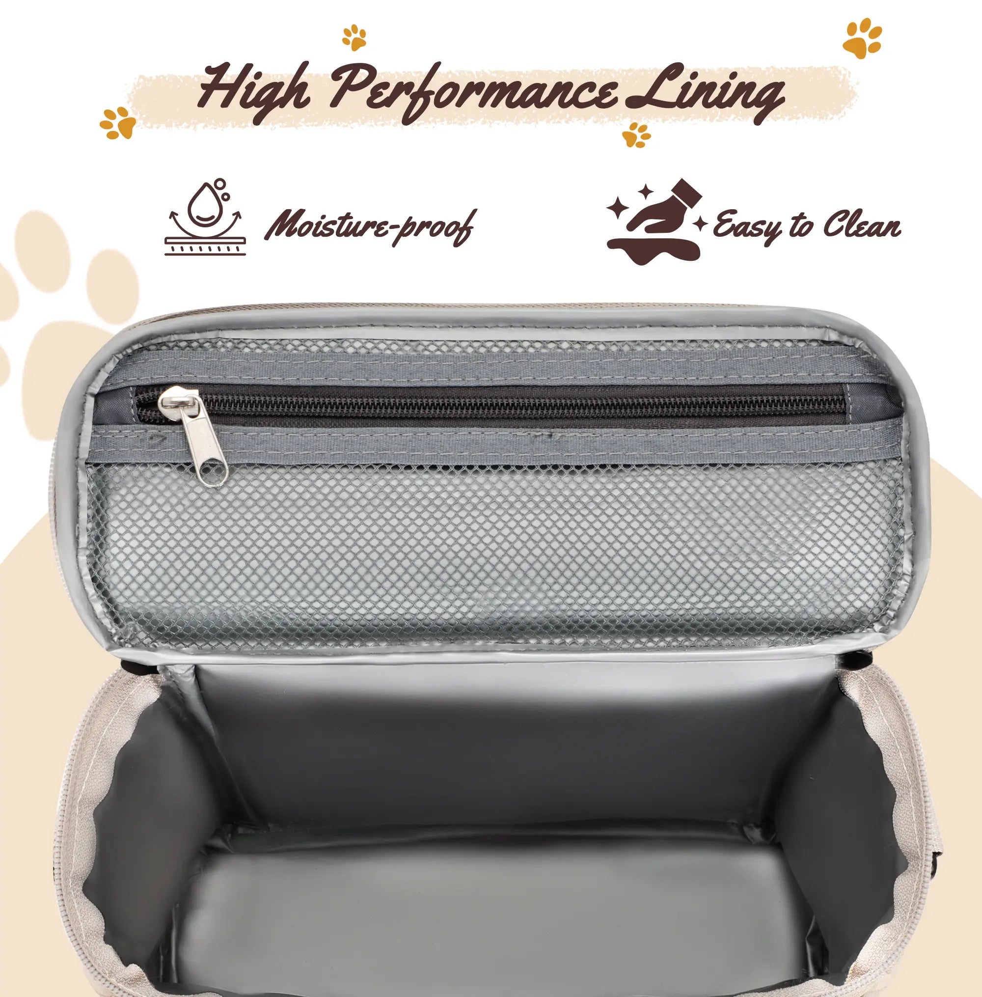 Dog Travel Bag, Pet Travel Bag (ALL Pet Travel Supplies), Modoker Pet Bag with 2 Pet Food Containers and 2 Collapsible Silicone Bowls; Essential Kits for Travel Animal Carrier