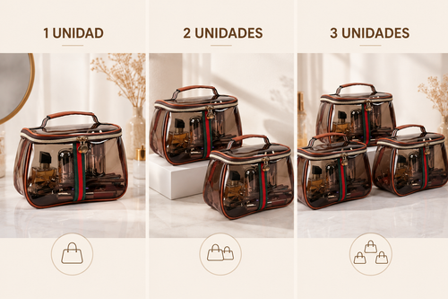 Clear Waterproof Makeup Organizer with Handle