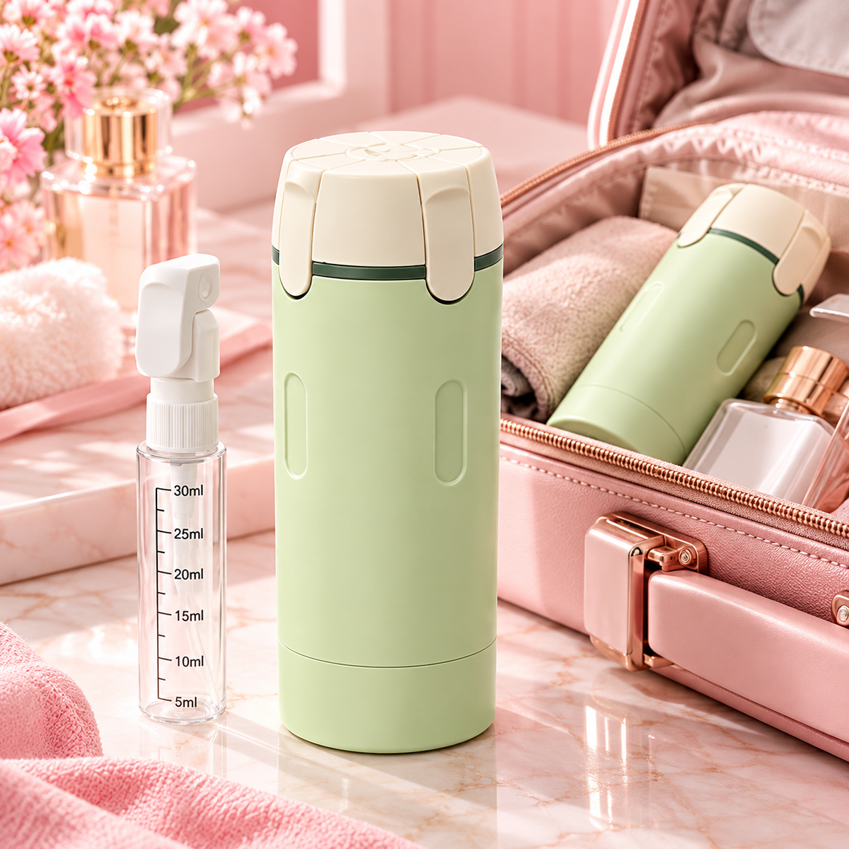4-in-1 Refillable Travel Toiletry Dispenser