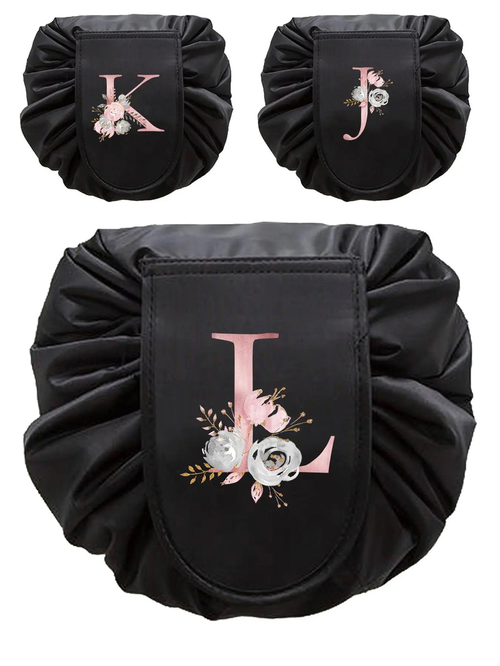 Floral & Letter Pattern Multifunctional Travel Bag, Cosmetic Travel Storage Bag, Cosmetics Bag, Drawstring Makeup Organizer, Portable Waterproof Travel Bag for Women, Travel Accessory, Travel Essentials