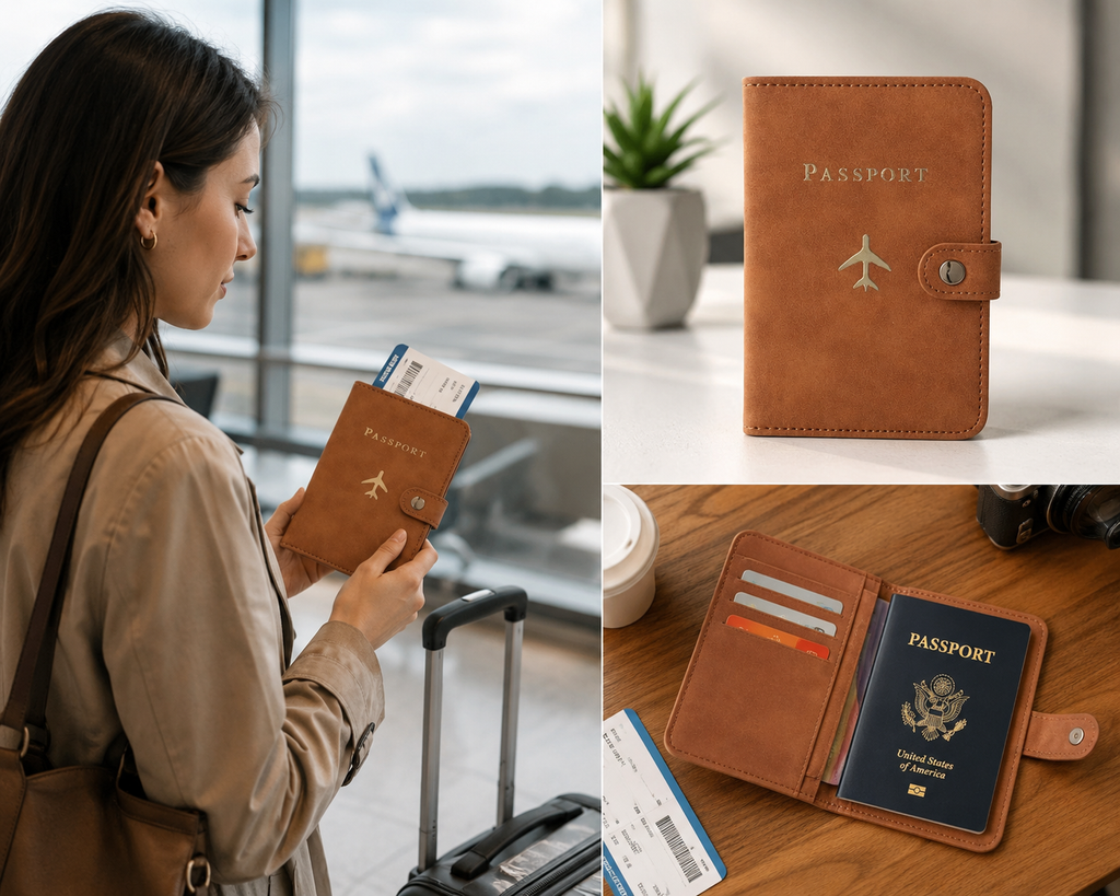 Elegant Travel Passport Holder & Document Organizer