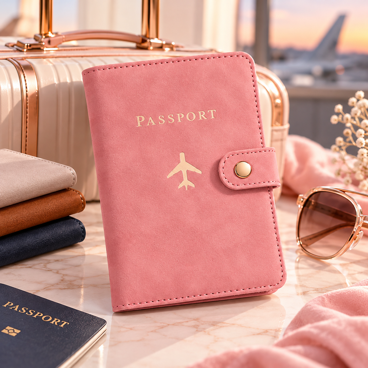 Elegant Travel Passport Holder & Document Organizer