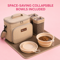 Premium Pet Travel Organizer with Food Containers