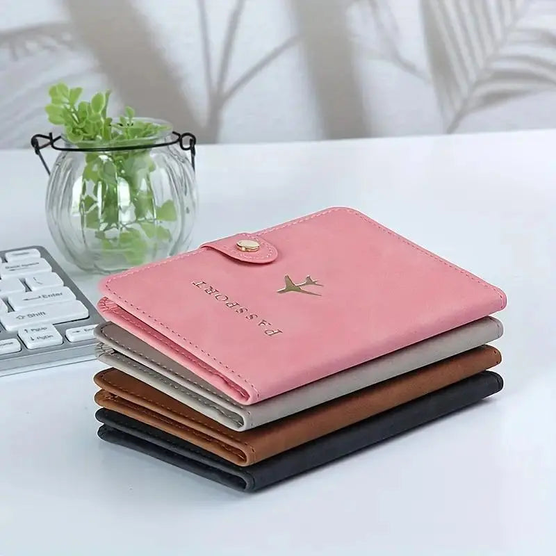 Travel Portfolio Organizer, 1 Count Pu Leather Multi-Functional Passport Bag, Passport Holder with Card Slot, Passport Wallet, Passport Cover, Travel Document Holder, Travel Accessories, Travel Essentials