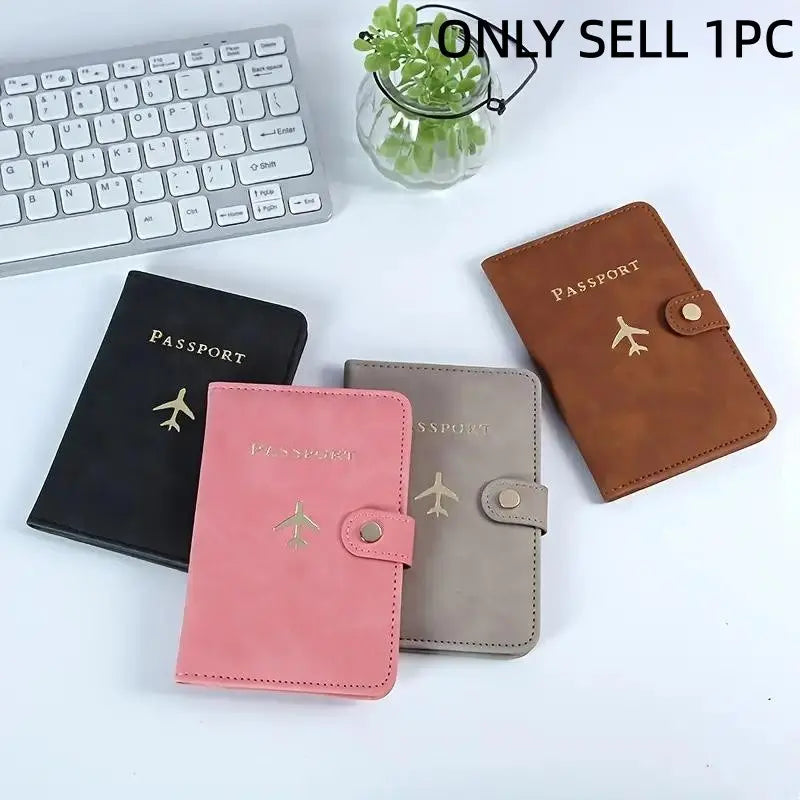Travel Portfolio Organizer, 1 Count Pu Leather Multi-Functional Passport Bag, Passport Holder with Card Slot, Passport Wallet, Passport Cover, Travel Document Holder, Travel Accessories, Travel Essentials