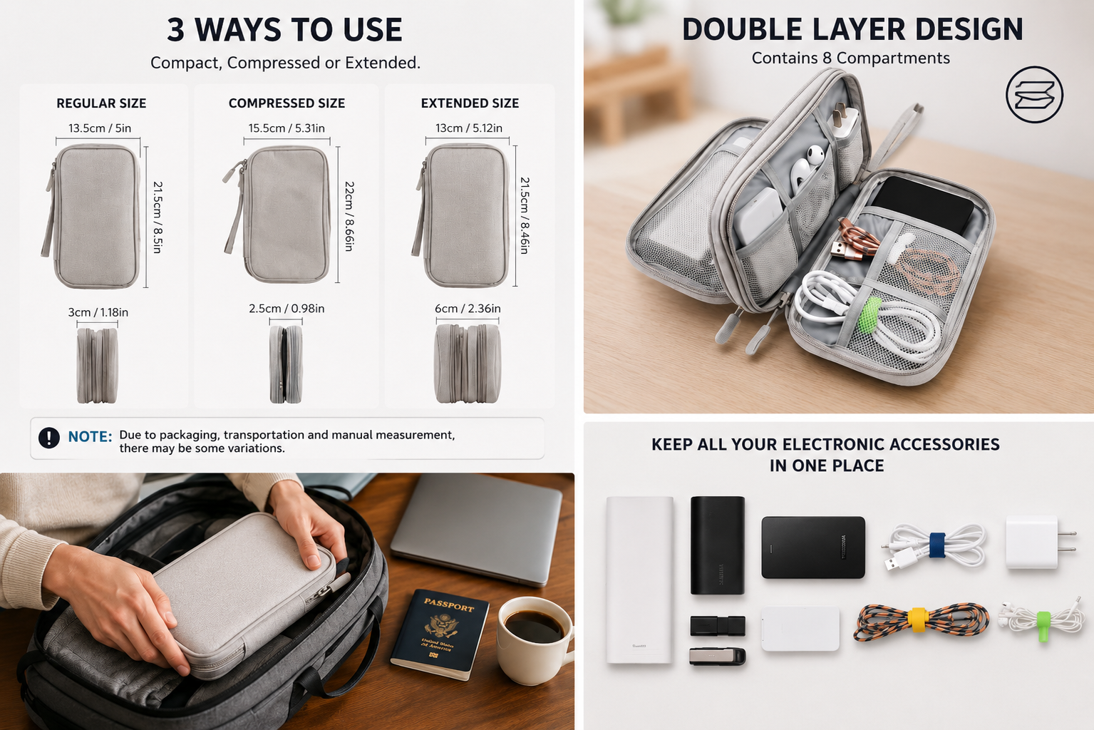 Waterproof Double Layer Travel Organizer