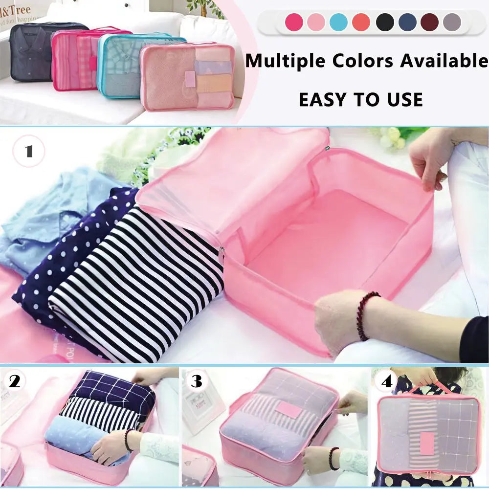 8Pcs/13Pcs Packing Cubes for Suitcases, Travel Luggage Organizer, Essential Travel Accessories, Travel Organizer Set, Shoe/Laundry/Underwear/Makeup Bags, for Women & Men, Travel Organization Pouch, Travel Gear, Travel Sets