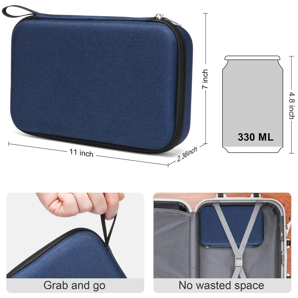 Hard Shell Multi-Pair Glasses Holder - Carry-On, Pouches, Zip, Modern, Travel-Friendly Travel Organizer for Men & Women, Portable Sunglasses Case, Carry-On Travel Organizers, Pouches Travel Organizers