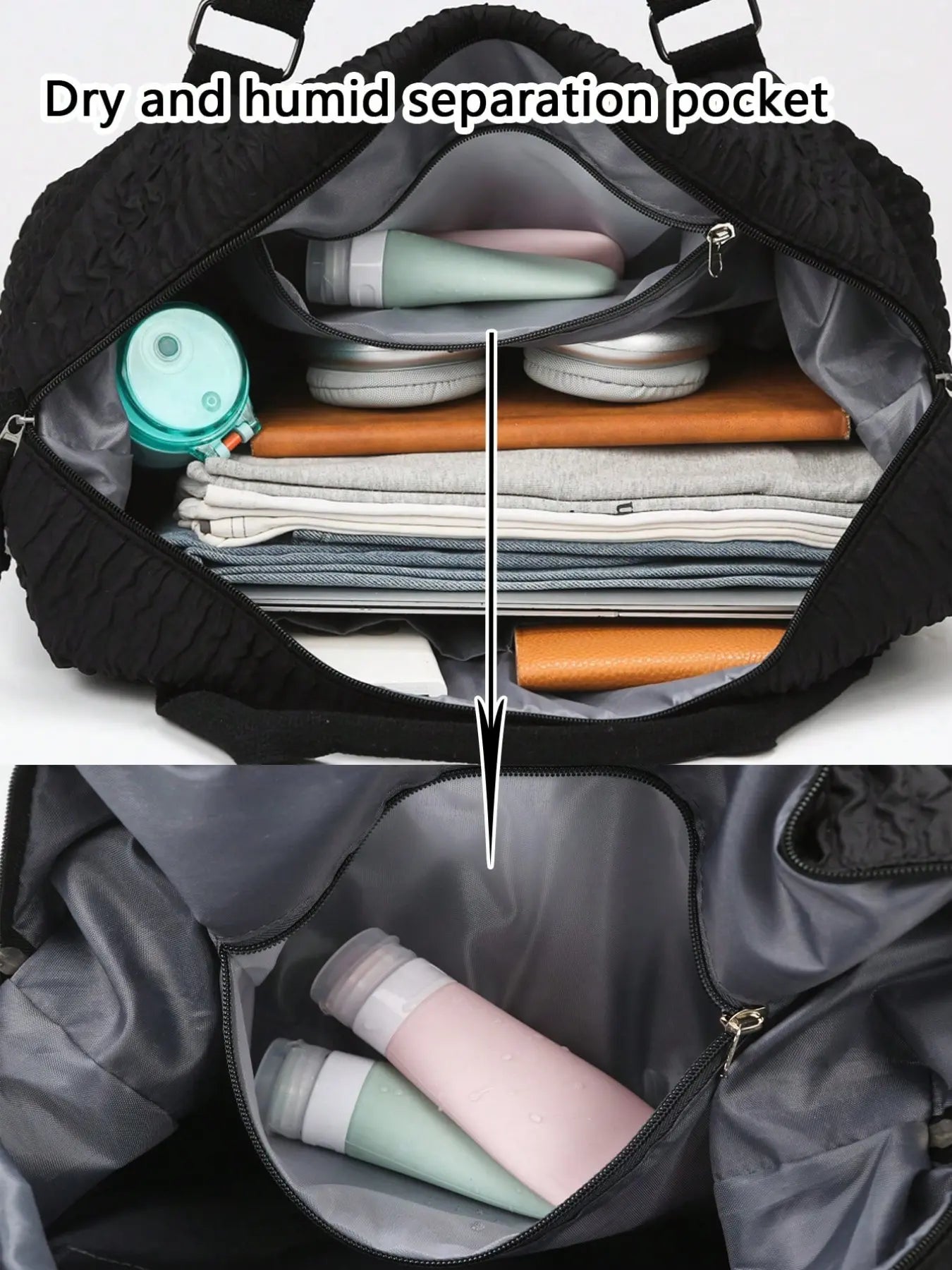 Large Capacity Foldable Lightweight Durable Travel Bag, Fashionable Duffel Bag, Travel Duffle Bag, Fashion Handbag for Women, Ideal for Gym Sports and Holiday Trips, Travel Duffels, Travel Duffel Bags