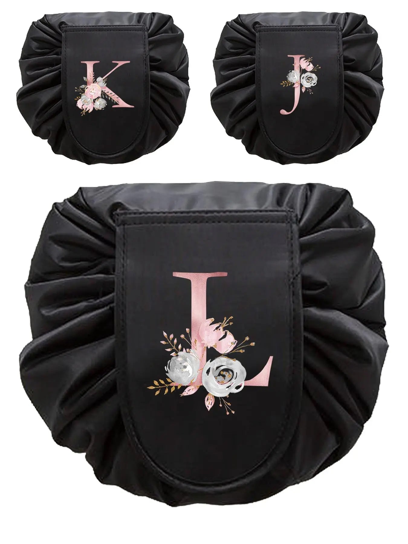 Floral & Letter Pattern Multifunctional Travel Bag, Cosmetic Travel Storage Bag, Cosmetics Bag, Drawstring Makeup Organizer, Portable Waterproof Travel Bag for Women, Travel Accessory, Travel Essentials